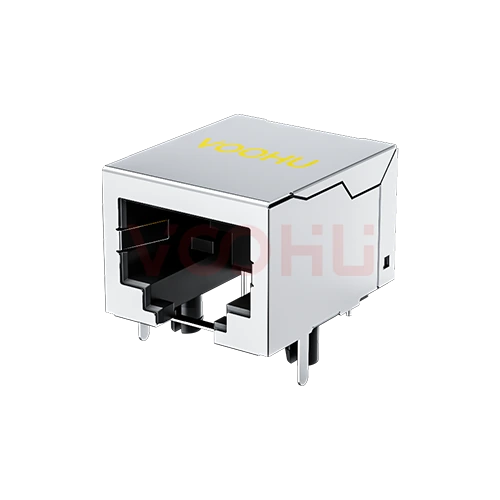 SYT56221118GWA3D1Y1027 90&deg; side insertion 1*1 Tab Down NO LED DIP RJ45