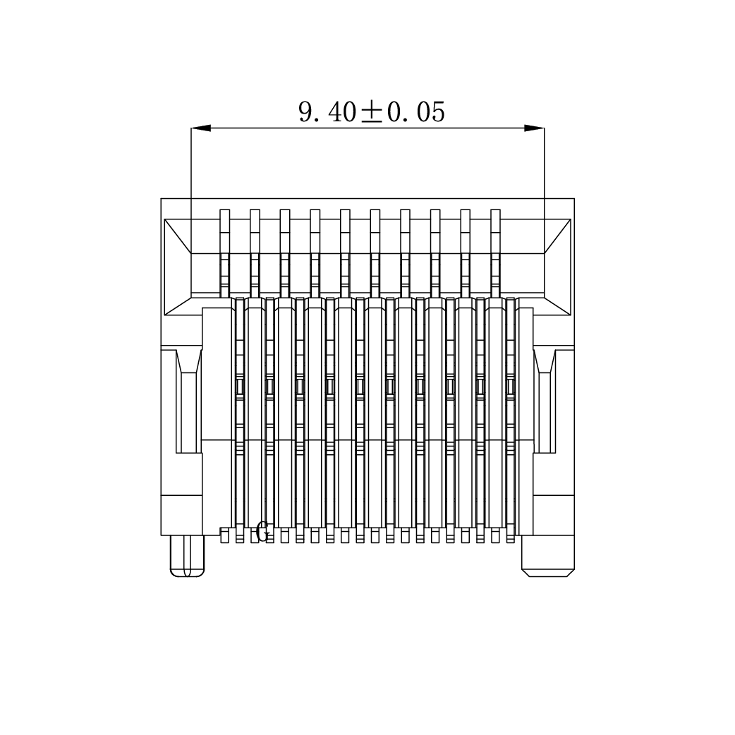 WH290W119D0S03 10G 1 x 1 SMD Gold plating 30U" SFP+Connector