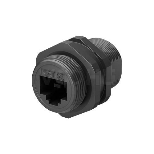 WHPMWRJ1065 Fully Shielded 180&deg; 8P8C F/F Rated Voltage: 300V Contact Resistance: 5m&Omega; (Max) Waterproof RJ45 Connector
