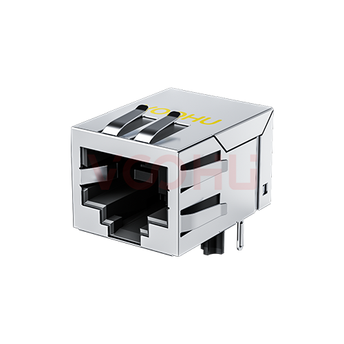 SYT111Q068HWA1D 90&deg; side insertion 1*1 Tab Down G/Y 100/1000M DIP RJ45