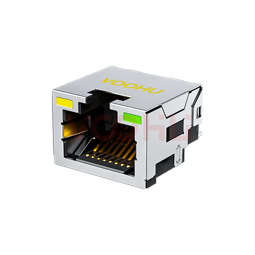 SYTCB851188AB1W6SB1075 1*1 90&deg; LED(Y/G) SMT RJ45 Offset Connector