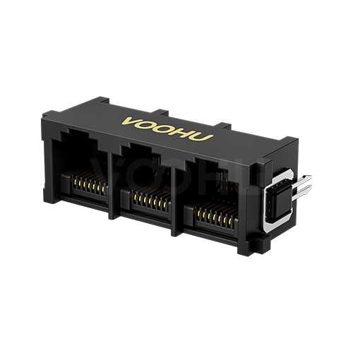 WH52B388121101 180&deg; 1*3 Tab Up RJ45 Connector