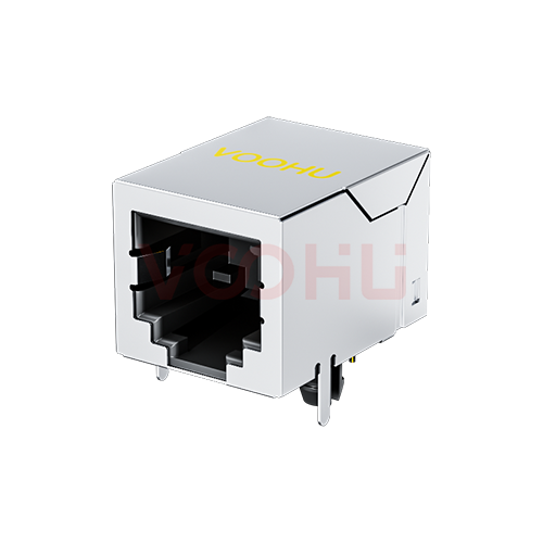 SYT56211166GWA1D1Y1006 1*1 6P6C 90&deg; Tab Down  NO LED With shield RJ11