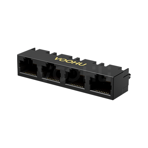 SYT52D1488IWA1DB1019 180&deg; 1*4  Tab UP DIP RJ45