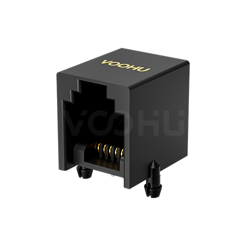 SYT55231166IWA1DY1006 1*1 6P6C 90&deg; Tab Up  NO LED  RJ11