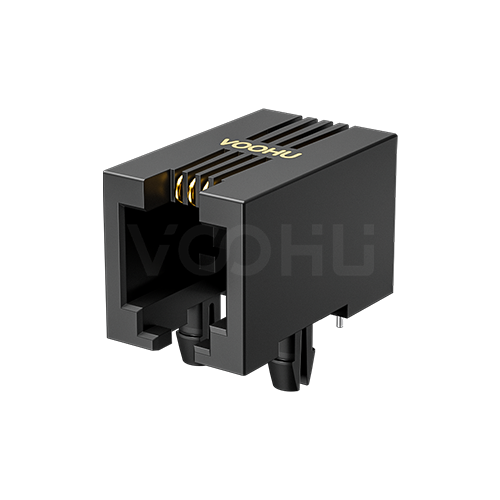SYT53211144IWA1DY1017 1*1 4P4C 90&deg; Tab Down  NO LED  RJ11