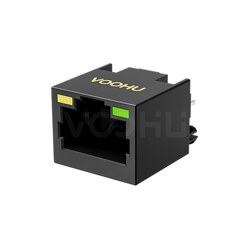 SYT52T1188JB1A1DY1008 180&deg; vertical  1*1 Tab UP LED yellow/green DIP  RJ45