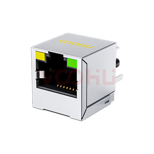 SYT52241188AB1A1DY1188 180&deg; vertical  1*1 Tab UP  LED yellow/green With shield DIP  RJ45