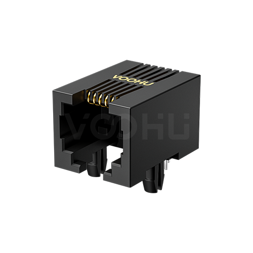 SYT53211166IWA1DY4017 1*1 6P6C 90&deg; Tab Down  NO LED  RJ11