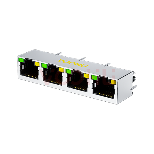 SYT52T1488AB2A1DB4057  180&deg; vertical  1*4 Tab UP LED G/Y DIP  RJ45