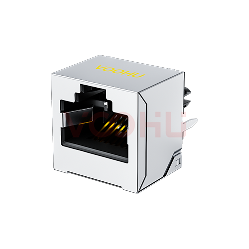 SYT52F1188GWA1DB6134 1*1 DIP 180&deg; vertical Tab UP Shield Tabs No gap RJ45