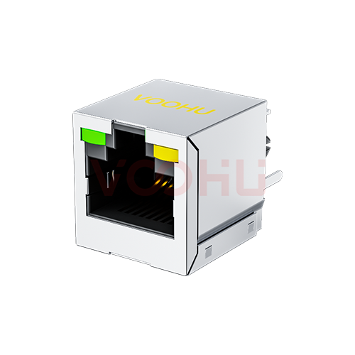 SYT52241188AC2A1DB4 180&deg; vertical  1*1 Tab UP  LED G/Y DIP  RJ45