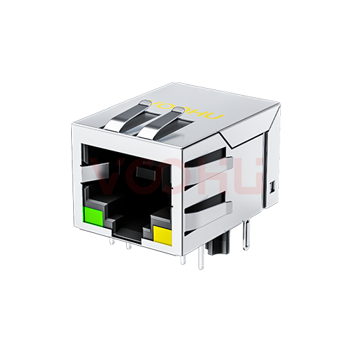 SYT111B372EA2A1DFL 90&deg; 1*1 100BASE LED：G/Y DIP RJ45 Connector