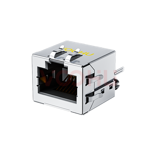 SYT52T1188HWA1DY1008 180&deg; vertical 1*1 Tab UP With shrapnel RJ45