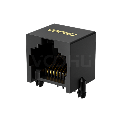 SYT55211188IWE1DY1  90&deg; side insertion 5521 1X1 8P8C Tab Up NO LED DIP RJ45