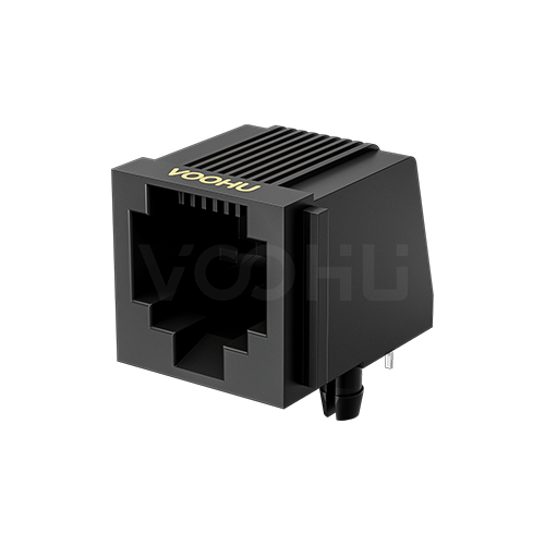 SYT5721E1188IWA1DB1006 90&deg; side insertion 1*1 Tab Down NO LED 8P8C with ears DIP RJ45