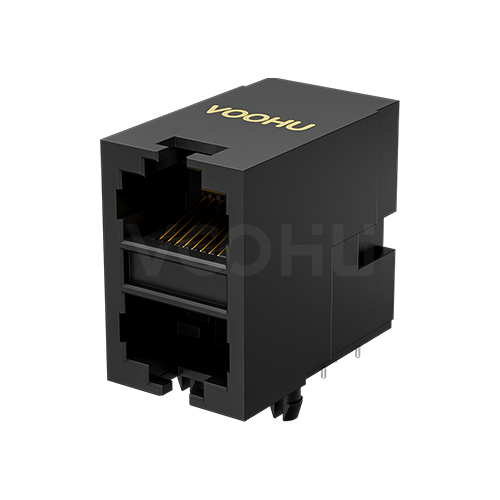 SYT59212188IWA1DY1G022  90&deg; side insertion 2*1 Tab UP/Down  DIP RJ45