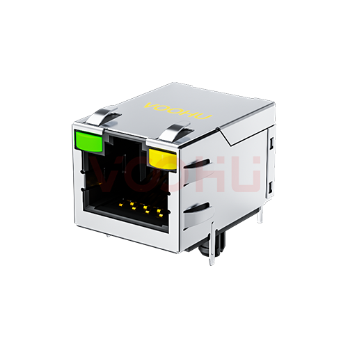 SYT211B035DB2A7DT6009  90&deg; side insertion 1*1 Tab UP 8P8C CAT6A LED G/Y DIP  RJ45