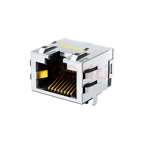 SYT60S1188HWA6DY1008 90&deg; side insertion 1*1 Tab UP 8P8C  NO LED DIP RJ45 (Low Profile)