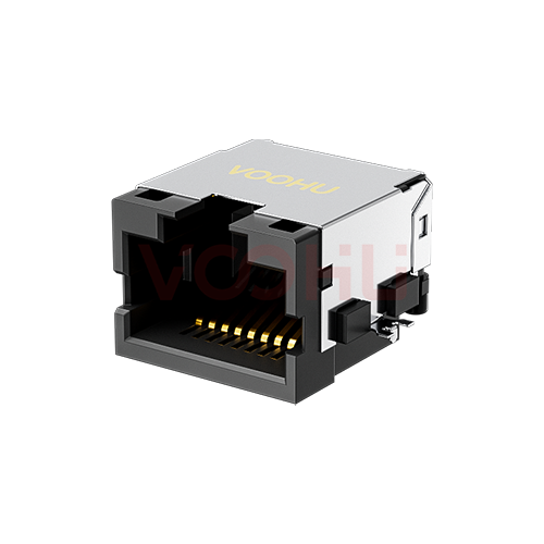 SYTCB801188GWA6SB1133  90&deg; side insertion 1*1 Tab Up SMT RJ45 Offset Connector