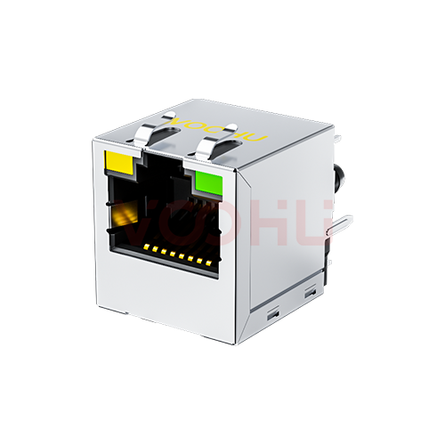 SYT511Q106DA1A8D  180&deg;  1*1  Tab-Up 100/1000BASE LED Y/G DIP RJ45