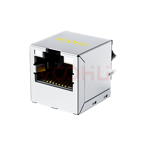 SYT511Q070NG4A10DB19057  180&deg;  1*1  Tab-Up 100/1000BASE LED GY/GY DIP RJ45