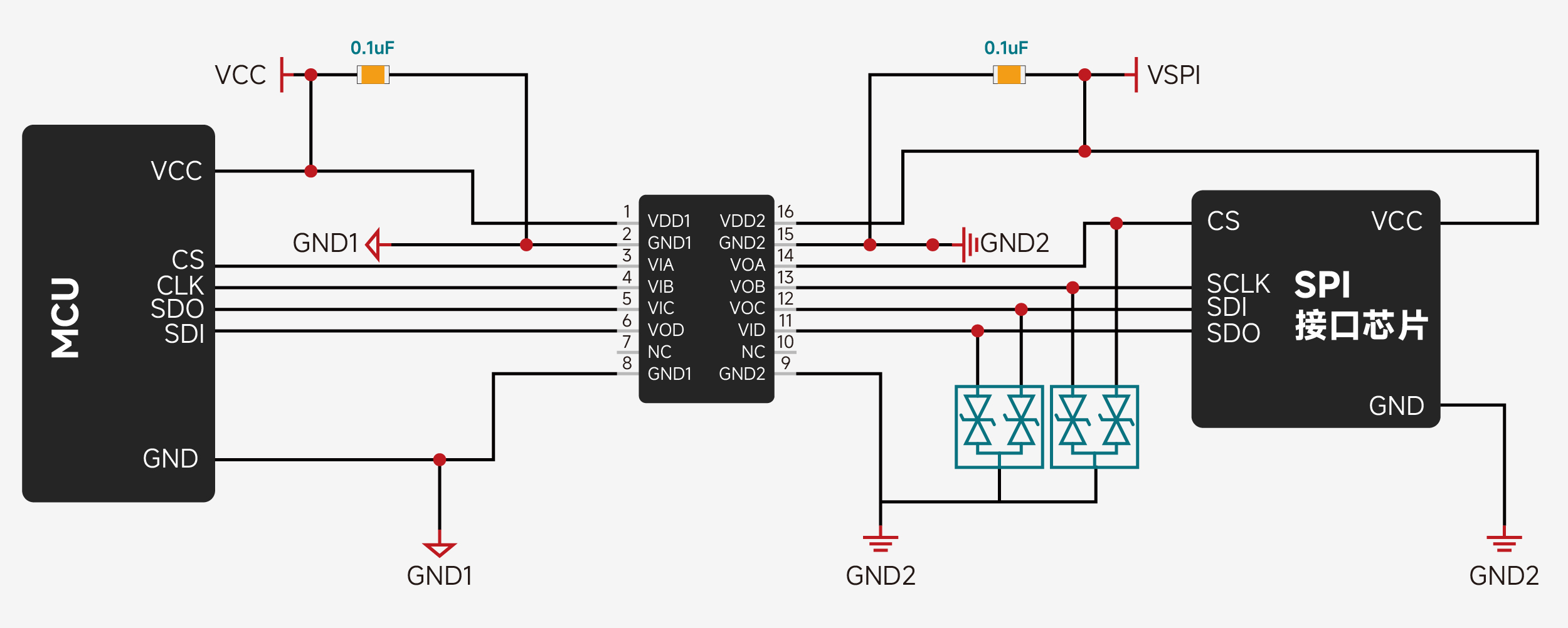 【Standard Circuit Design】Isolated SPI Solution Standard Circuit Reference