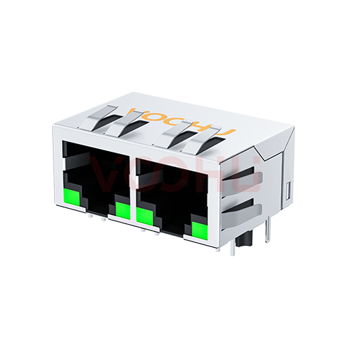 SYT112B002DB3A1D  90&deg; side insertion  1*2  Tab DOWN G/G 10/100M  DIP RJ45