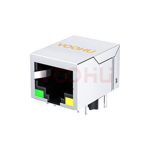 SYT111Q066BA2A1D  90&deg;  1*1  Tab Down  LED G/Y 100/1000BASE  DIP RJ45