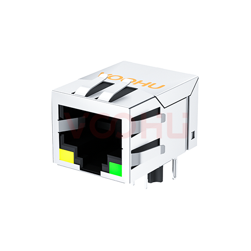 SYT111Q068DB1A1D  90&deg;  1*1  Tab Down  LED Y/G 100/1000BASE  DIP RJ45