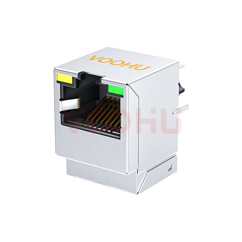 SYT511B002AA1A1D068 With notch  180&deg;   1*1  Tab Up  LED Y/G 10/100M DIP RJ45