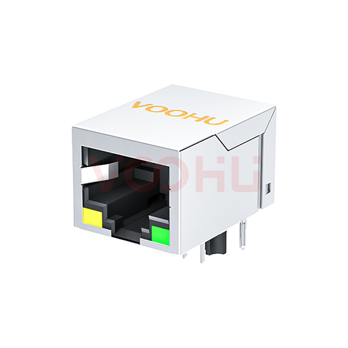 SYT111Q106AB1A1D  90&deg;  1*1  Tab Down LED Y/G 100/1000BASE  DIP RJ45