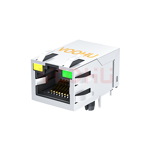 SYT311Q010DC1A4DHN  90&deg;  1*1  Tab Up 100/1000BASE LED Y/G DIP  RJ45