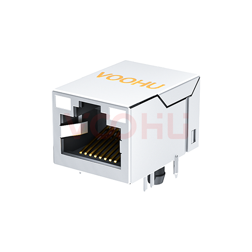 SYT211Q066CG1A4D  90&deg;  1*1  Tab Up 100/1000BASE LED GY/GY DIP RJ45