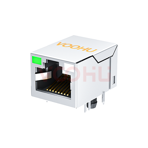 SYT211Q229CE6A4D  90&deg;  1*1  Tab Up 100/1000BASE  LED G/GO DIP RJ45