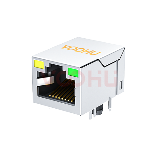 SYT211Q066CD1A4D  90&deg;  1*1  Tab Up 100/1000BASE LED Y/G DIP RJ45