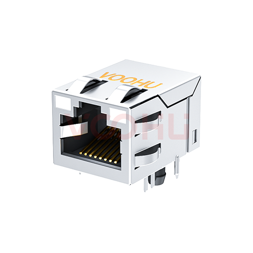 SYT211Q776FG1A4D  90&deg;  1*1  Tab Up 100/1000BASE LED GY/GY DIP RJ45