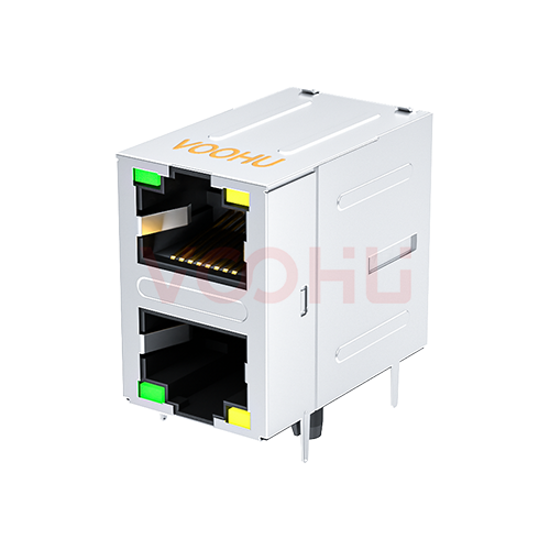 SYT21Q042AB2A4D068  90&deg;  2*1  Tab-Up/Down 100/1000BASE LED G/Y DIP RJ45