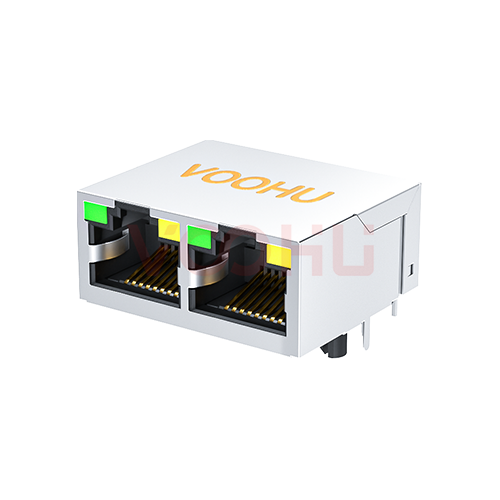 SYT312Q106AB2A4DN  90&deg;  1*2  Tab Up 100/1000BASE LED G/Y DIP RJ45