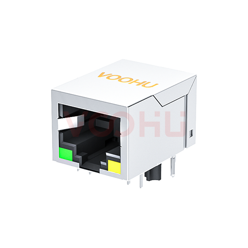 SYT111Q032BA2A1D  90&deg;  1*1  Tab Down  LED G/Y 100/1000BASE  DIP RJ45