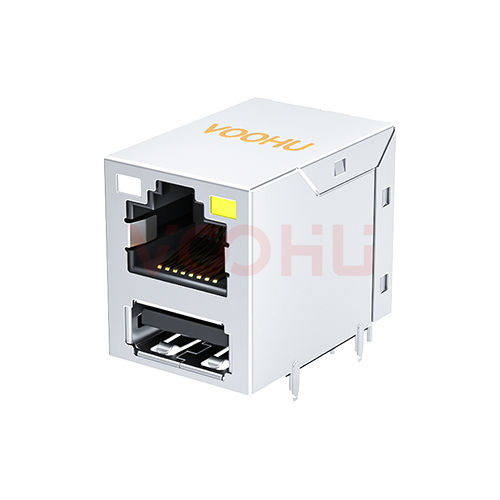SYT611Q009AF5A1D Network Connector (RJ45/RJ11) perspective view