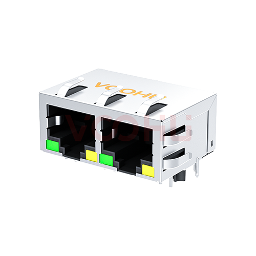 SYT112Q594DA2A10DB1 Network Connector (RJ45/RJ11) perspective view