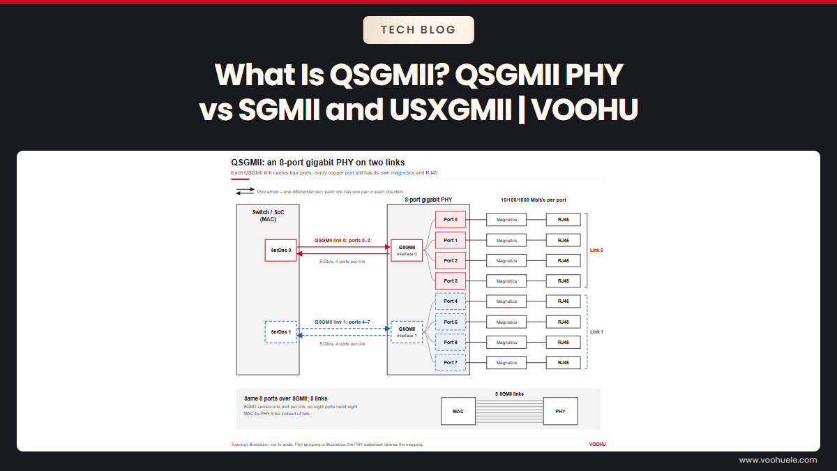 What Is QSGMII? QSGMII vs SGMII and USXGMII for Multi-Port PHYs