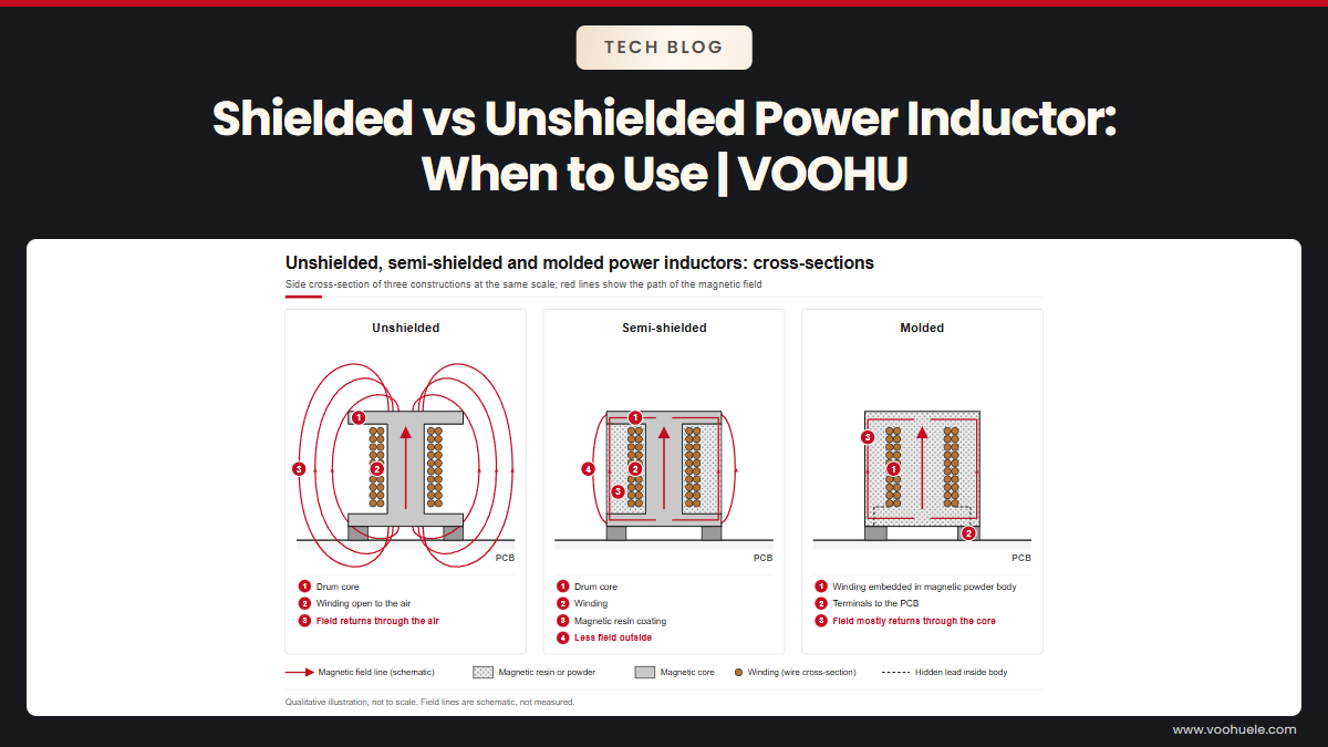 Shielded vs Unshielded Power Inductor: When Do You Need a Shielded Inductor?