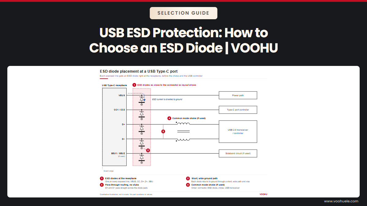 USB ESD Protection: How to Choose ESD Diodes for USB 2.0 and Type-C Ports