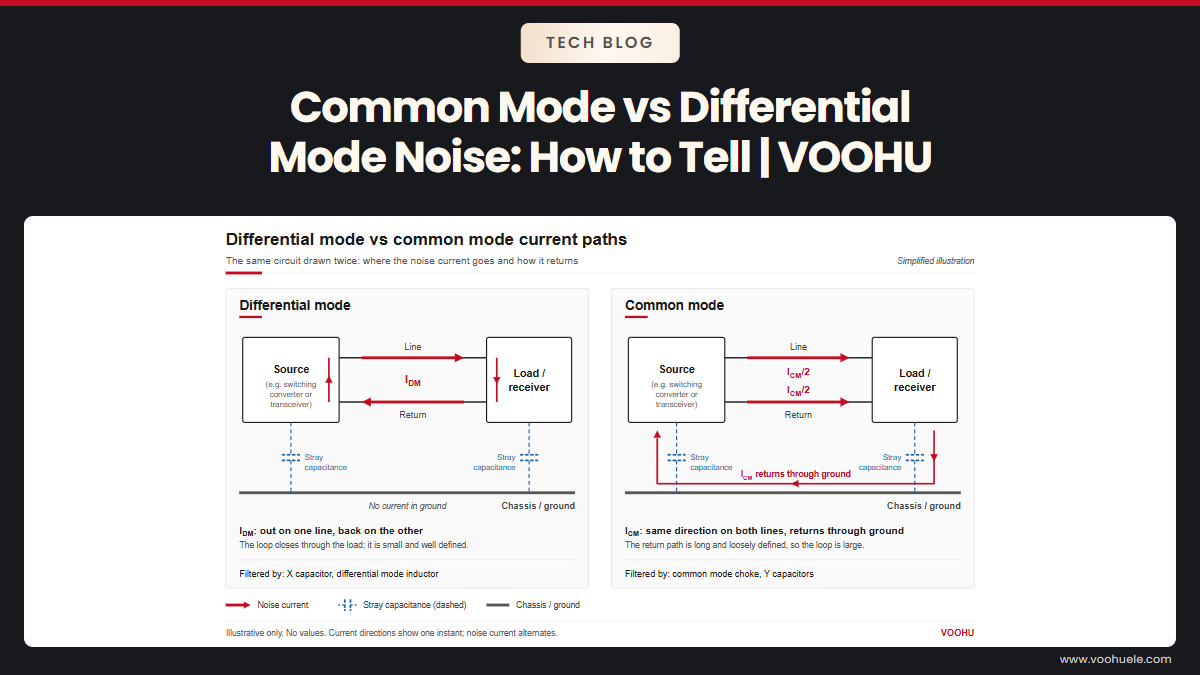 Common Mode vs Differential Mode Noise: How to Tell Them Apart and Which Filter Stops Each