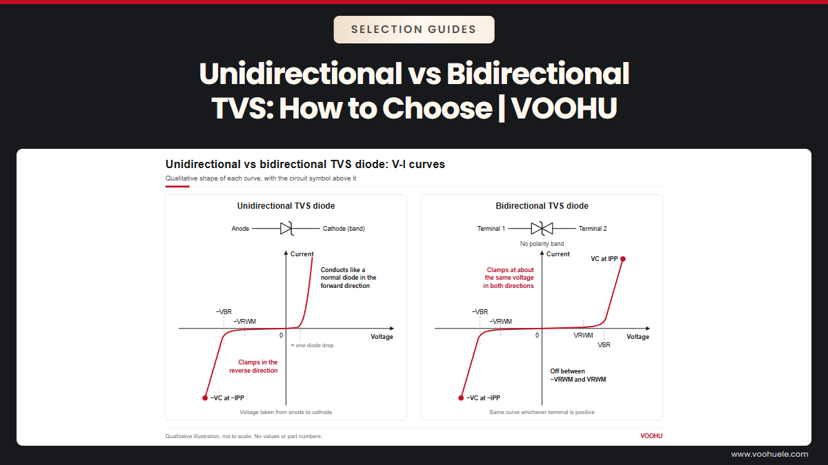 Unidirectional vs Bidirectional TVS Diode: Which One Does Your Line Need?