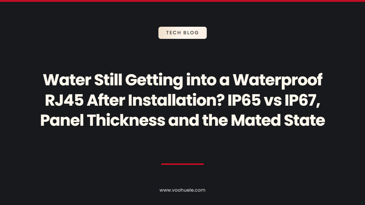 Water Still Getting into a Waterproof RJ45 After Installation? IP65 vs IP67, Panel Thickness and the Mated State